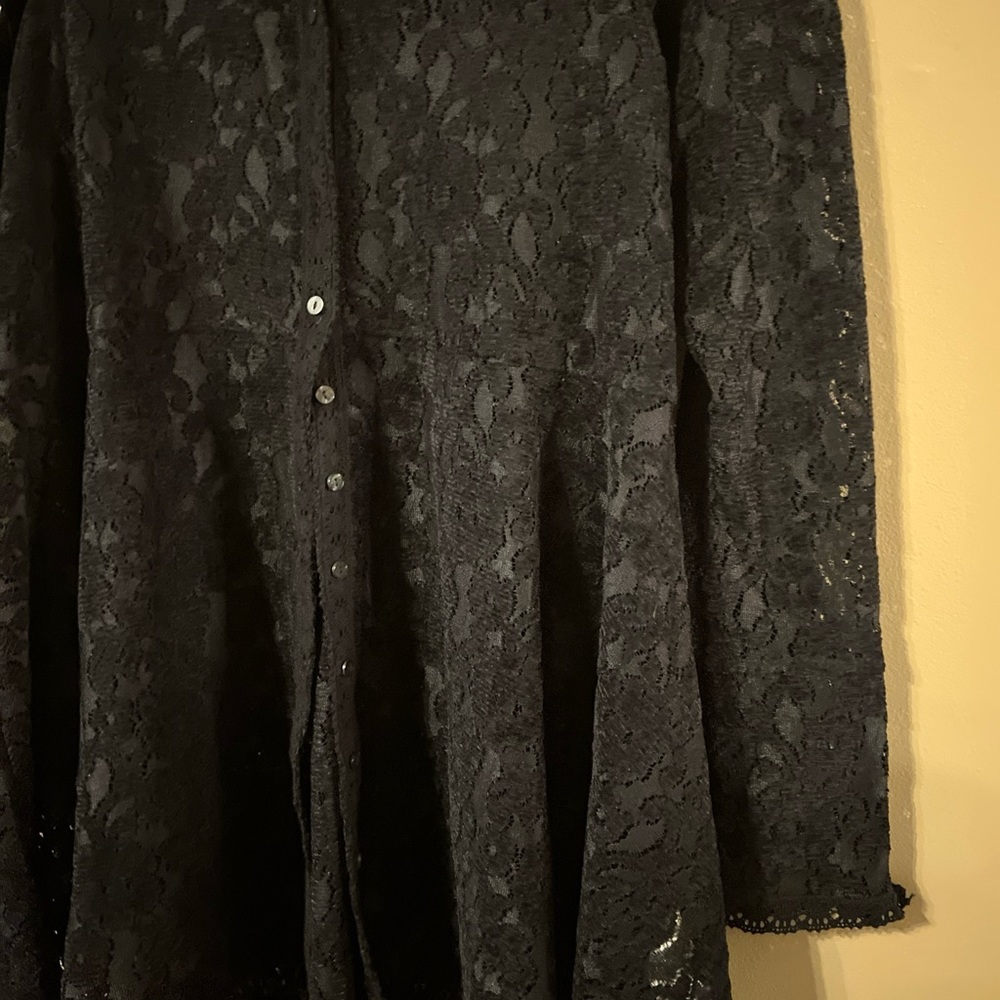FREE PEOPLE Heather Tunic TOP WOMENS SIZE  S/P  BLACK  Mesh F - Picture 5 of 13
